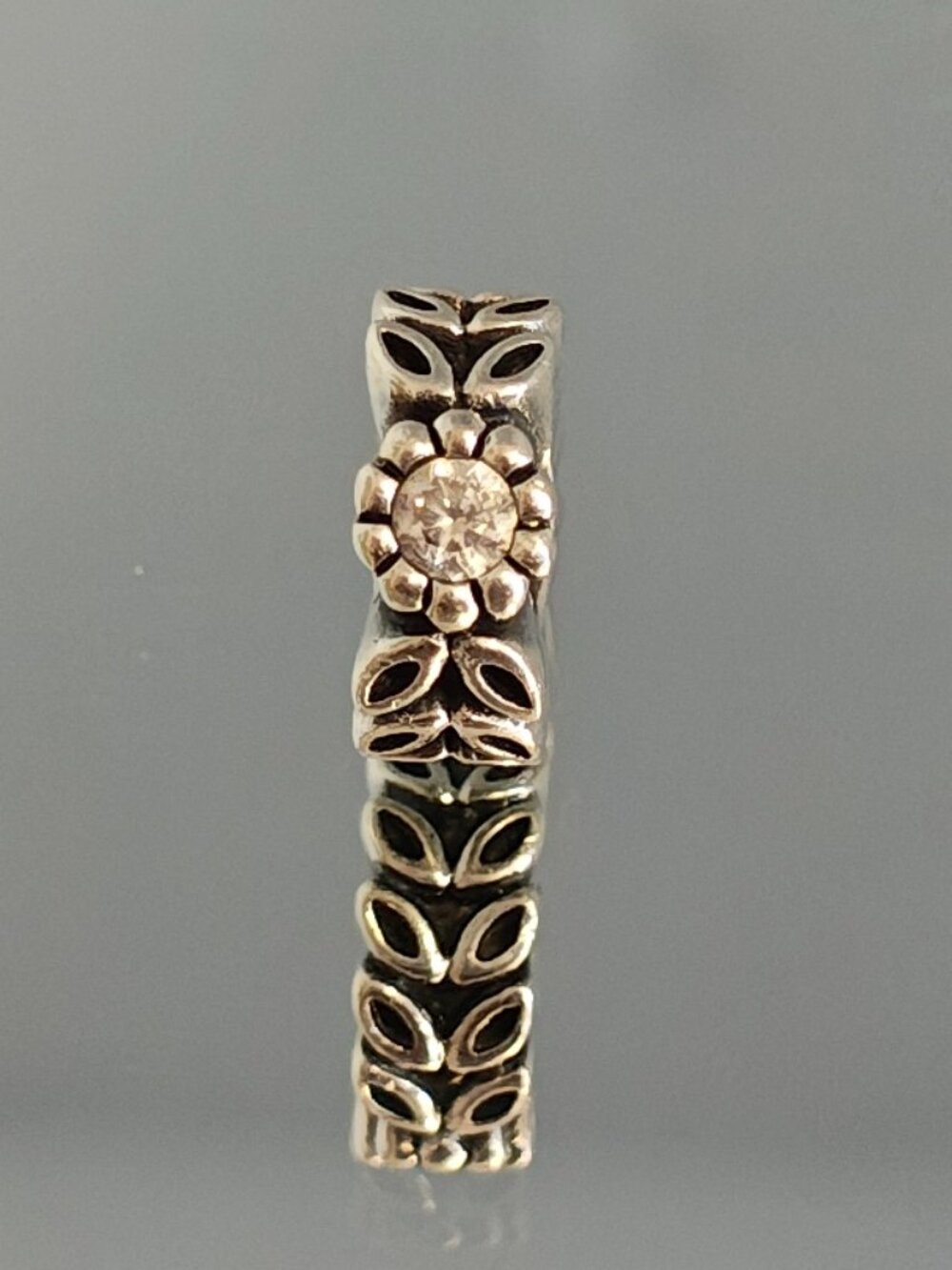 Authentic Retired Pandora Twice as Nice Clear CZ Spacer 791224CZ Sterling Silver
